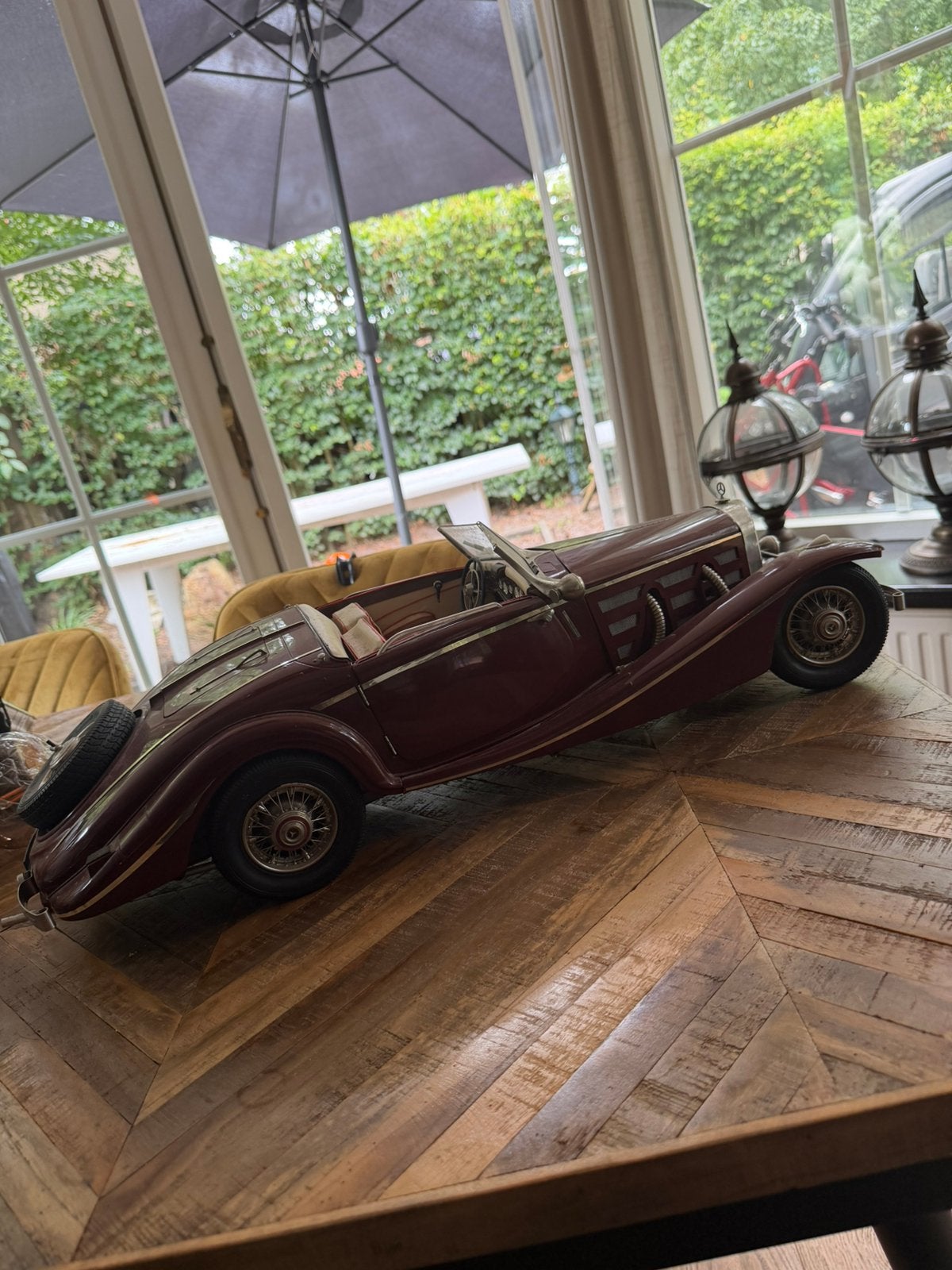 Pocher 1:8 Mercedes Benz 500K Roadster modelauto Oldtimer, Hobby en Vrije tijd, Ophalen, Gebruikt, 1:5 t/m 1:8, Auto