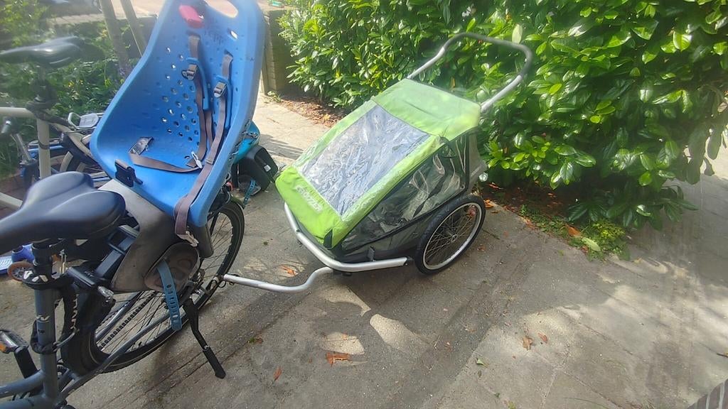 Croozer kid for 2 fietskar gebruikt met toebehoren, Ophalen, Gebruikt, Kinderkar, 40 tot 60 kg