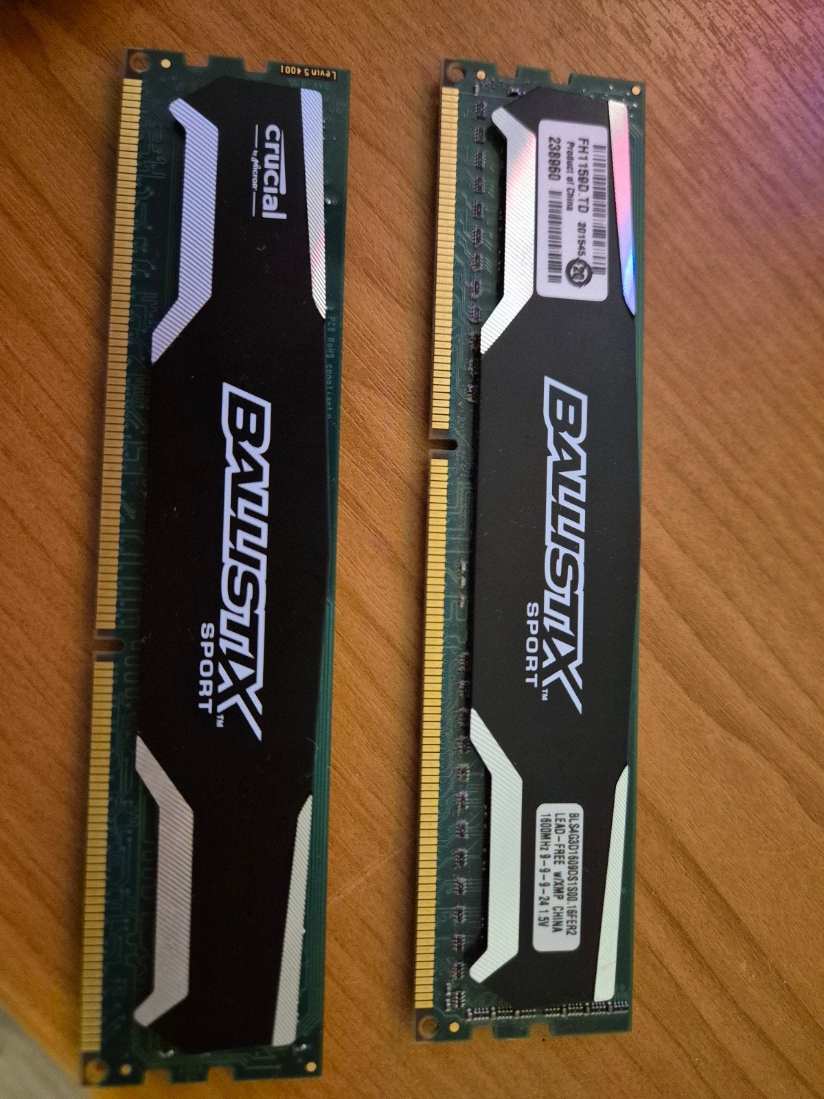 Crucial Ballistix Sport DDR3 RAM 1600MHz (2x4GB), Gebruikt, Server, DDR3, Ophalen of Verzenden