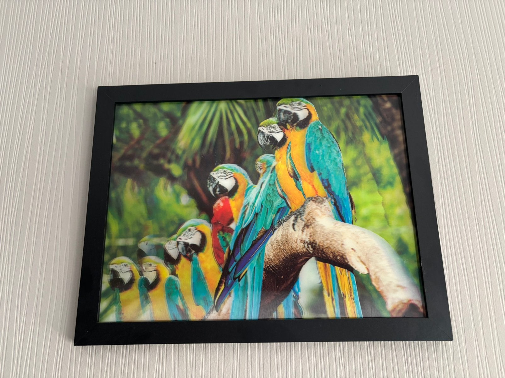 Papegaaien ara schilderij 3d, Ophalen of Verzenden, Kunststof, 3D-effect, Dieren