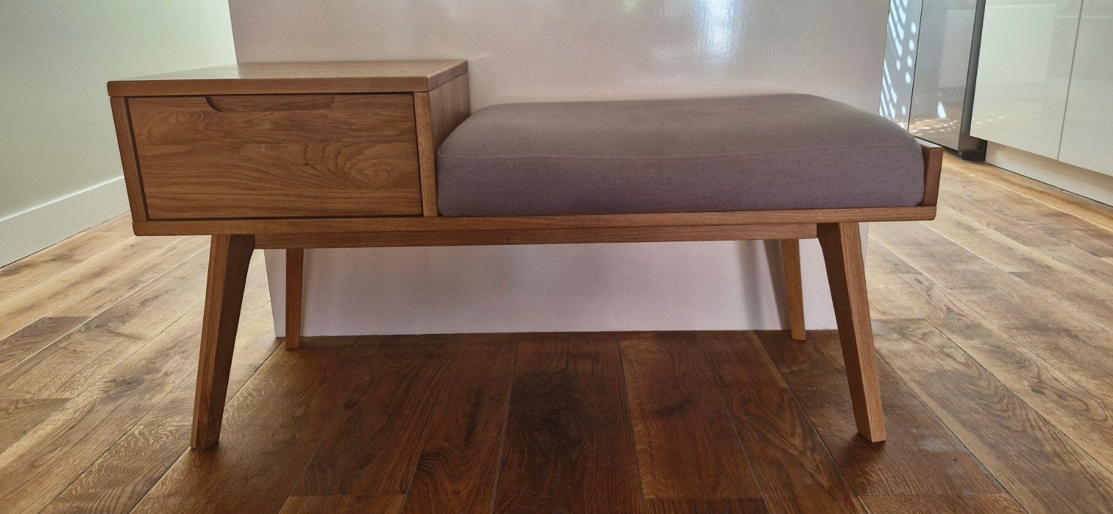 Stijlvol bankje van Made, Ophalen, Gebruikt, Modern, Scandinavisch, Stof