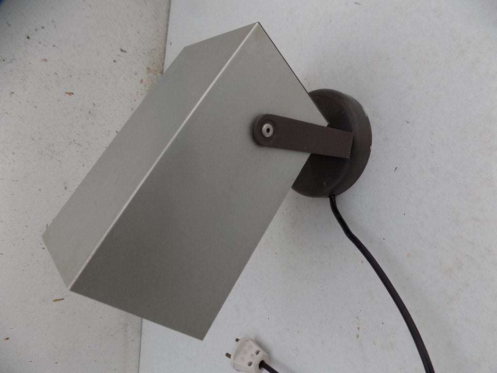Spot verlichting metaal jaren 70 vintage retro grijs zwart, Ophalen of Verzenden, Gebruikt, Metaal