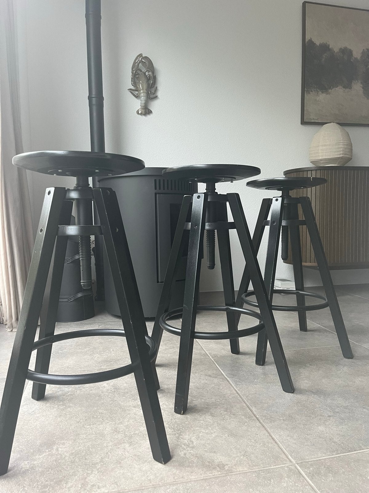 Barkruk DALFRED IKEA, Huis en Inrichting, Ophalen, Gebruikt, In hoogte verstelbaar, 90 cm of meer