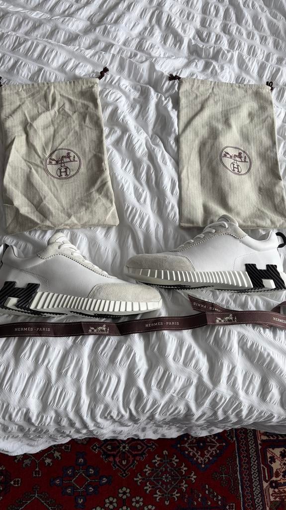 HERMES Bouncing 43, Wit, Nieuw, Ophalen of Verzenden, Sneakers of Gympen
