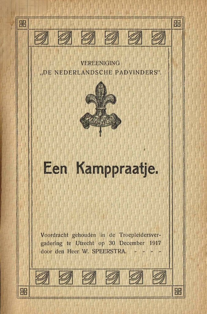 scouting 1918 Waakt brochure "Een Kamppraatje", Ophalen of Verzenden, Zo goed als nieuw, Boek of Tijdschrift