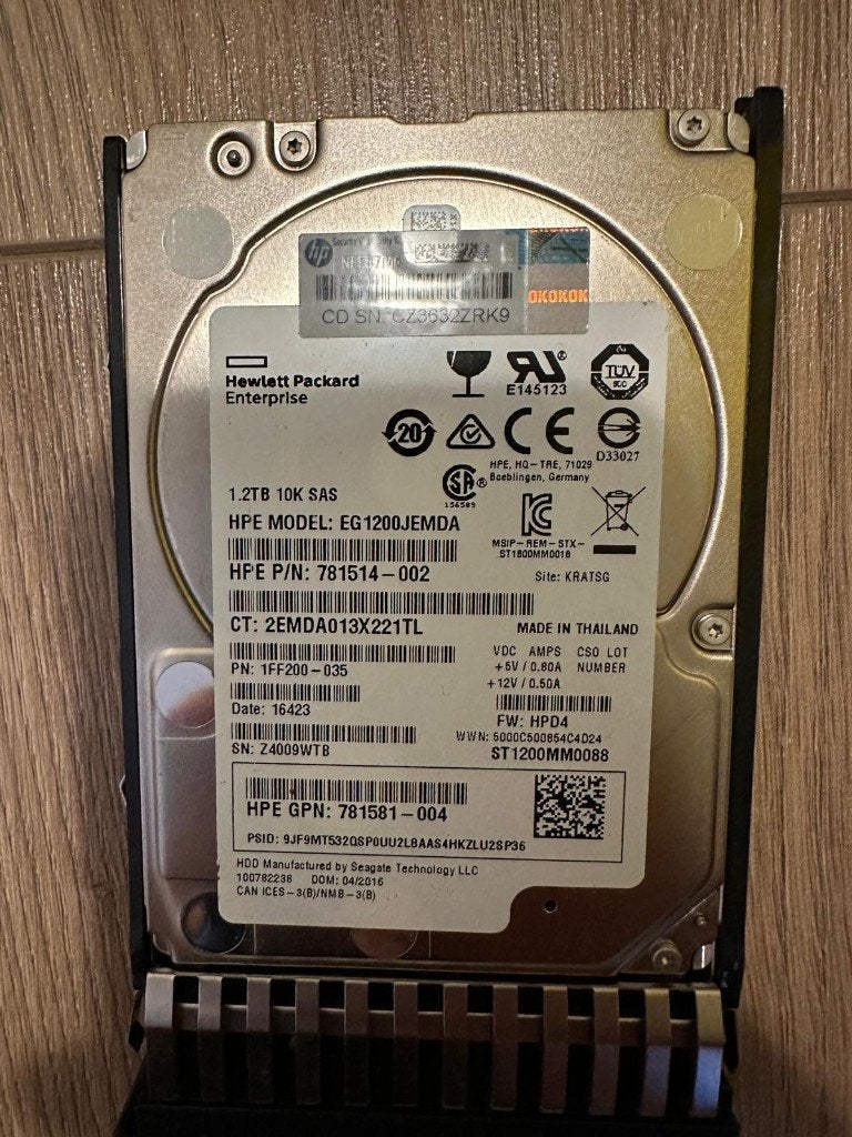 HP EG1200JEMDA, Intern, Gebruikt, SAS, Verzenden