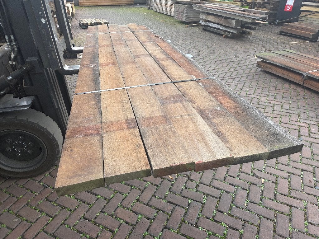 Azobé hardhouten balken 4.0x15.0 cm - nr: HB100, Tuin en Terras, Palen, Balken en Planken, Ophalen, 250 cm of meer, Balken, Hardhout