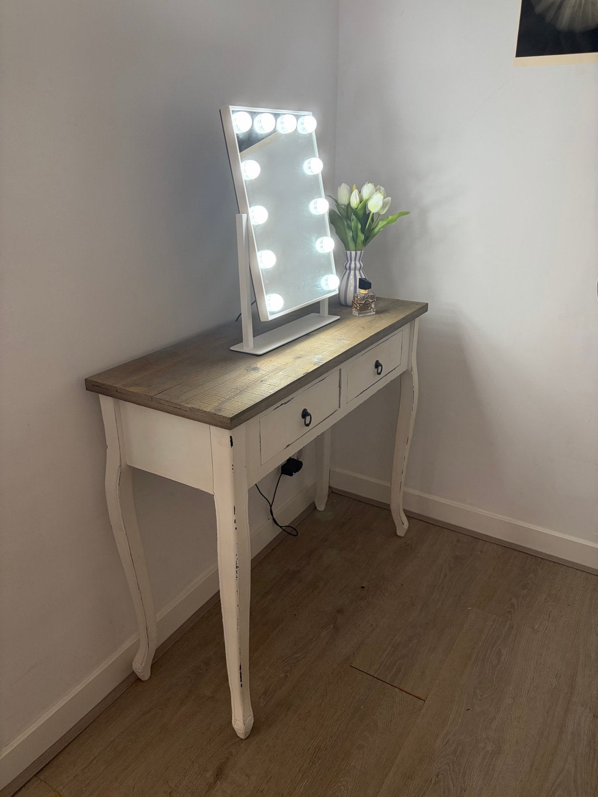 Sidetable / Kaptafel / make-up tafel met lades - 90x35 cm, Ophalen, Gebruikt, 50 tot 100 cm, Minder dan 100 cm