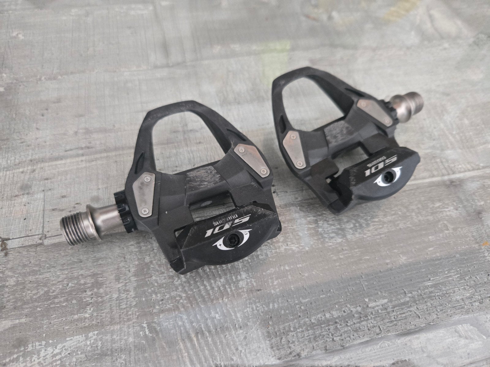 Shimano 105 spd pedalen, Ophalen of Verzenden, Gebruikt, Crankstel of Pedalen