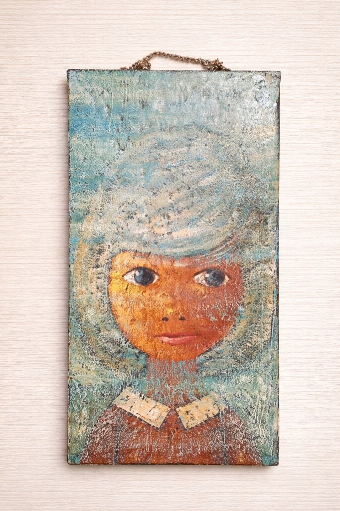 Vintage jaren 60 wanddecoratie aardewerk - 40,5 x 20 cm, Ophalen of Verzenden