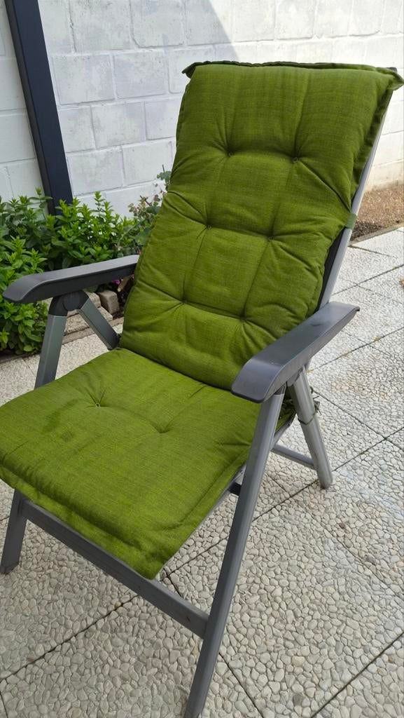 4 Nieuwe tuinkussen hoog 50x123 - Basic Olijf, Tuin en Terras, Tuinmeubel-accessoires, Ophalen, Nieuw