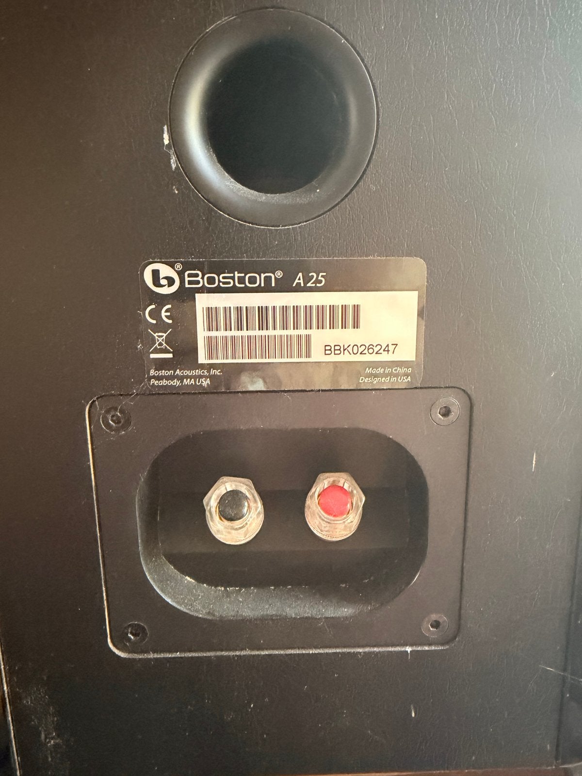 Boston Acoustics A25, A225C en Jamo SUB 210 speakerset, Gebruikt, Ophalen of Verzenden, Geschikt voor surround/home cinema, Boekenplank luidspreker