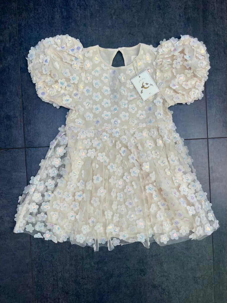Konges Slojd Sally jurk pearled Ivory 5-6y NEW, Ophalen of Verzenden, Nieuw, Meisje, Jurk of Rok