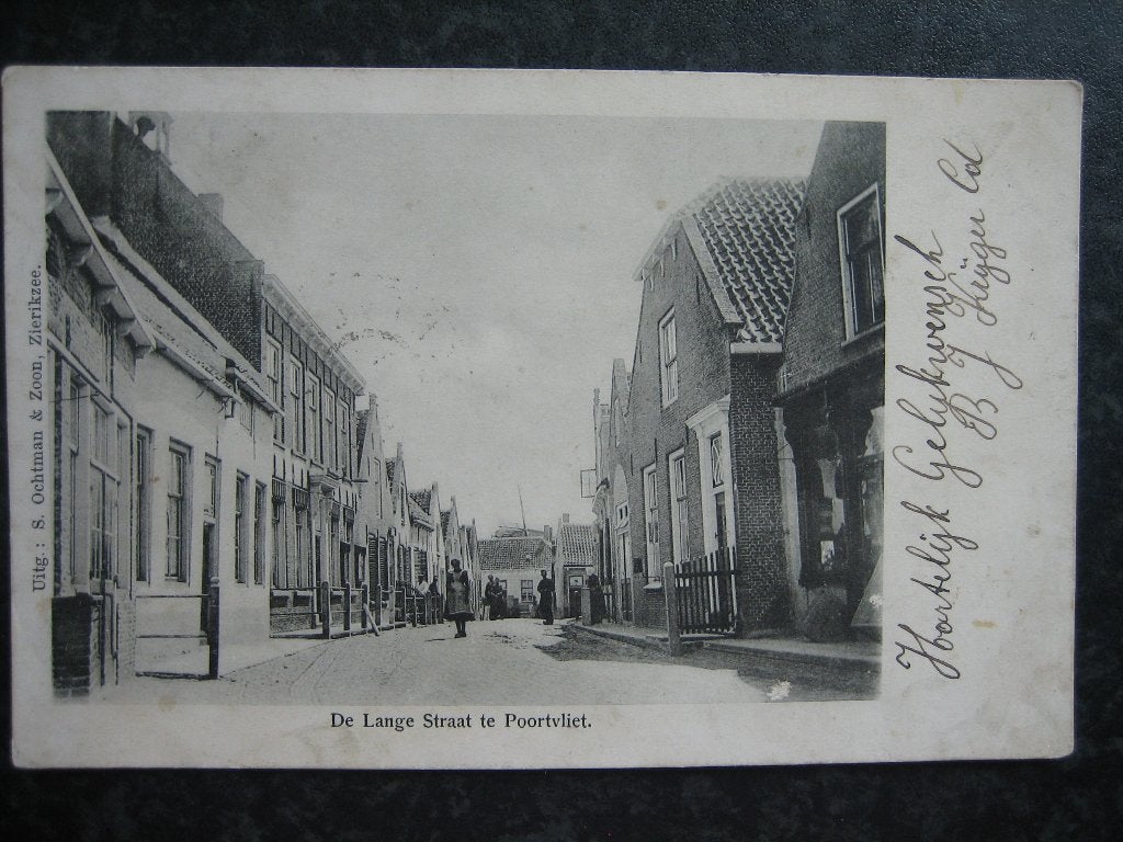 POORTVLIET  Langestraat, Verzamelen, Ansichtkaarten | Nederland, Ophalen of Verzenden, Voor 1920, Zeeland