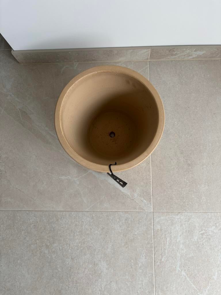 MICA terracotta bloempot, Tuin en Terras, Bloempotten, Balkon, Rond, Zo goed als nieuw, Minder dan 40 cm