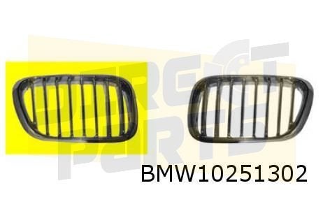 Bmw X5 Serie (-1/07) (E53) Motorkap Grille Rechts (chrome/ti