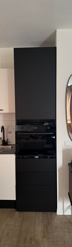 Ikea ovenkast lang mat zwart 240 cm lang, Huis en Inrichting, Kasten | Dressoirs, Ophalen, Zo goed als nieuw, 50 tot 75 cm, 200 cm of meer