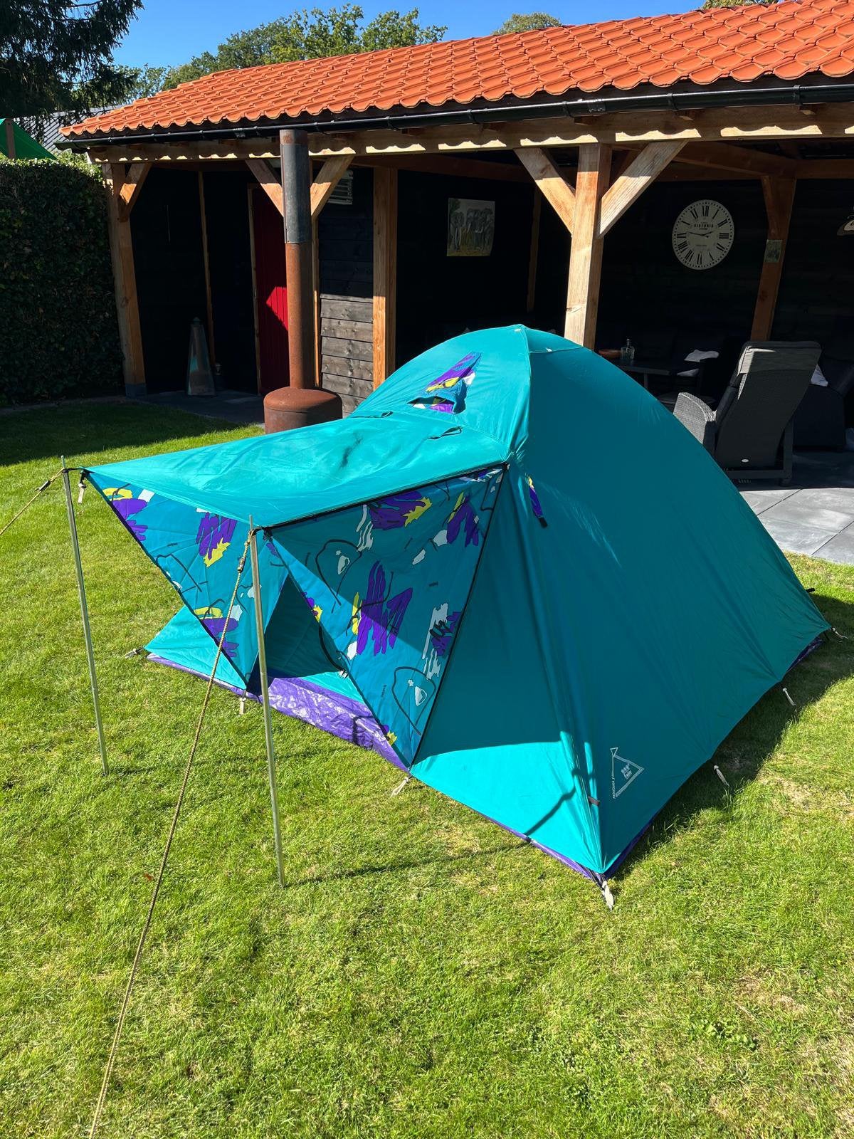 Zeer nette tweepersoons tent ( merk Freetime), Caravans en Kamperen, Ophalen of Verzenden, Zo goed als nieuw, Tot en met 2