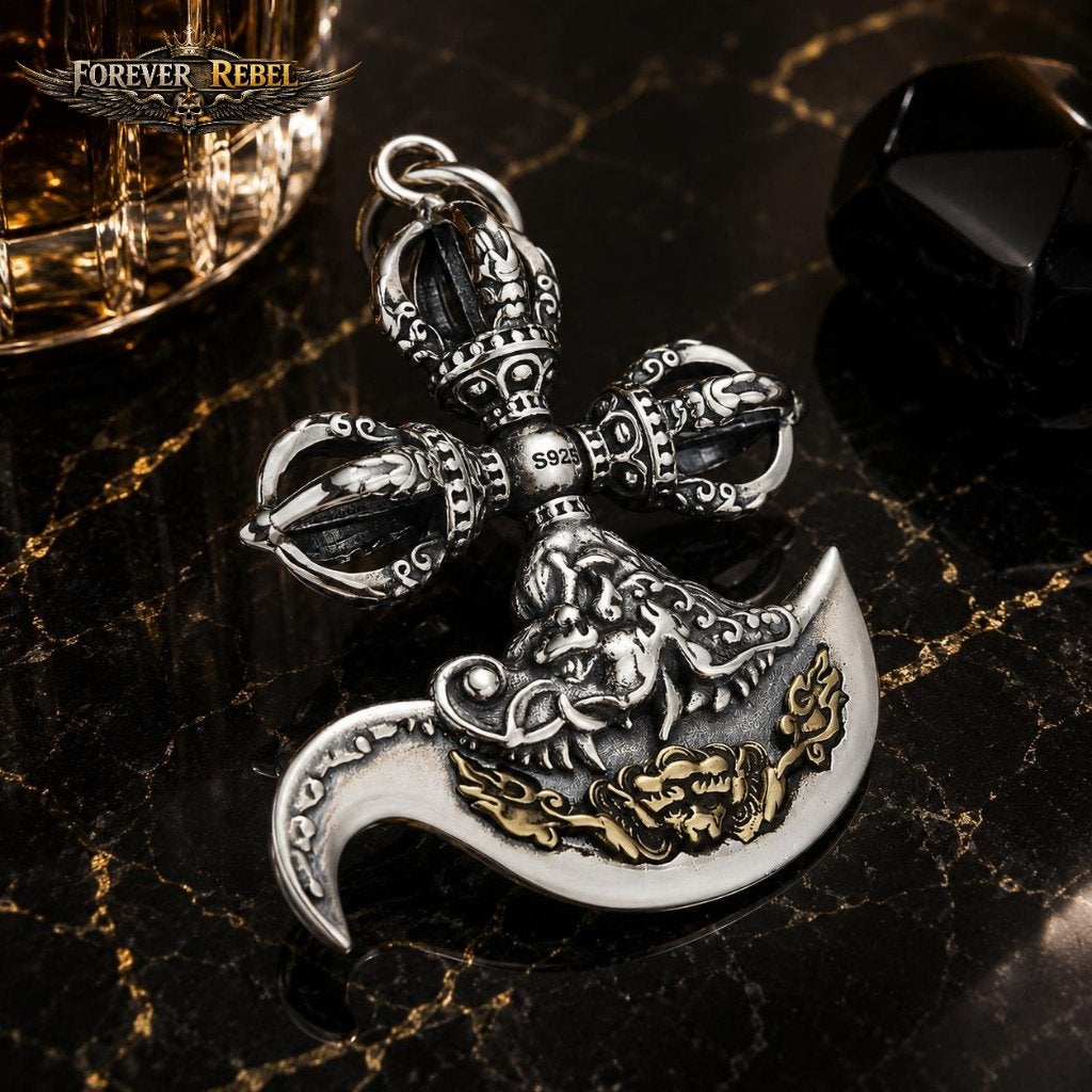 Midnight Dharma - 925 Zilver, Foreverrebelmail@pm.me, Verzenden, Kruis of Symbool, Zilver