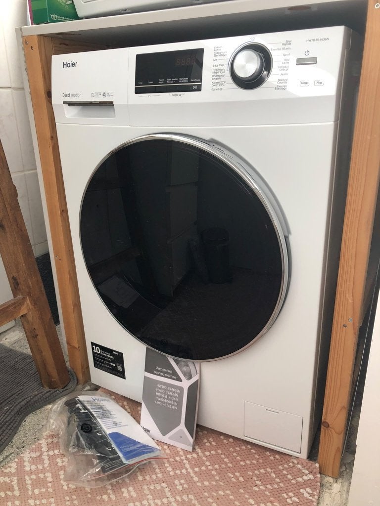 Haier wasmachine 7kg (nieuwe lagers nodig), Witgoed en Apparatuur, Ophalen, Gebruikt, Handwasprogramma, Voorlader