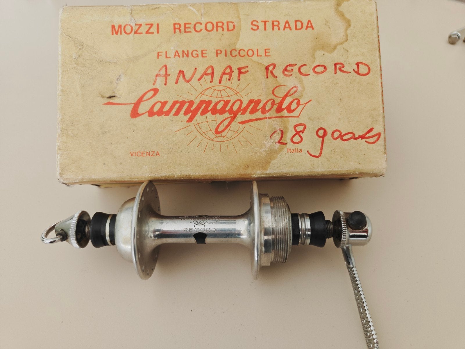 Campagnolo Record Strada Naaf - Vintage Fietsnaaf, Wiel, Campagnolo, Nieuw, Ophalen of Verzenden