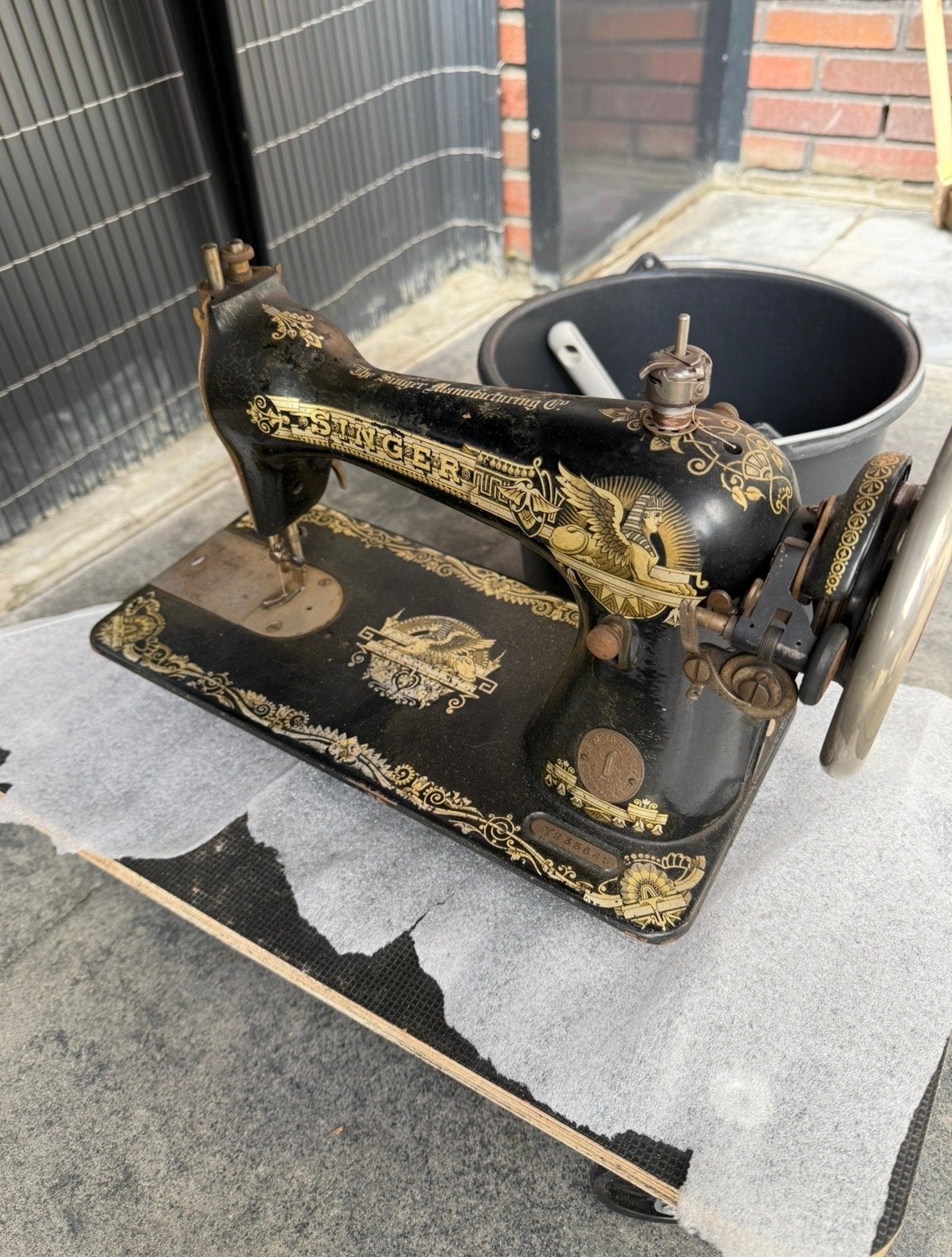 Antieke Singer Naaimachine - Decoratief., Ophalen