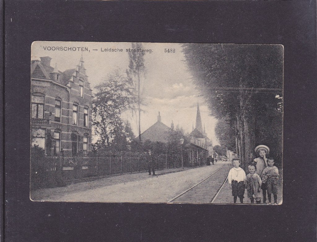 Voorschoten Leidsestraatweg (842), Verzenden, Voor 1920, Gelopen, Zuid-Holland