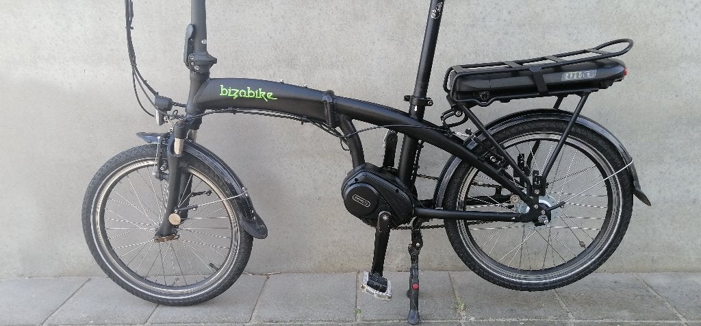 Bizobike x-class, 14.5ah accu, midmo. elektrische vouwfiets., Fietsen en Brommers, Minder dan 47 cm, Ophalen, 50 km per accu of meer