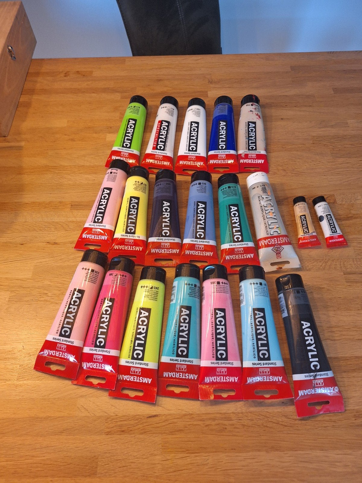 18 tubes acrylverf Amsterdam 120 ml +, Ophalen of Verzenden