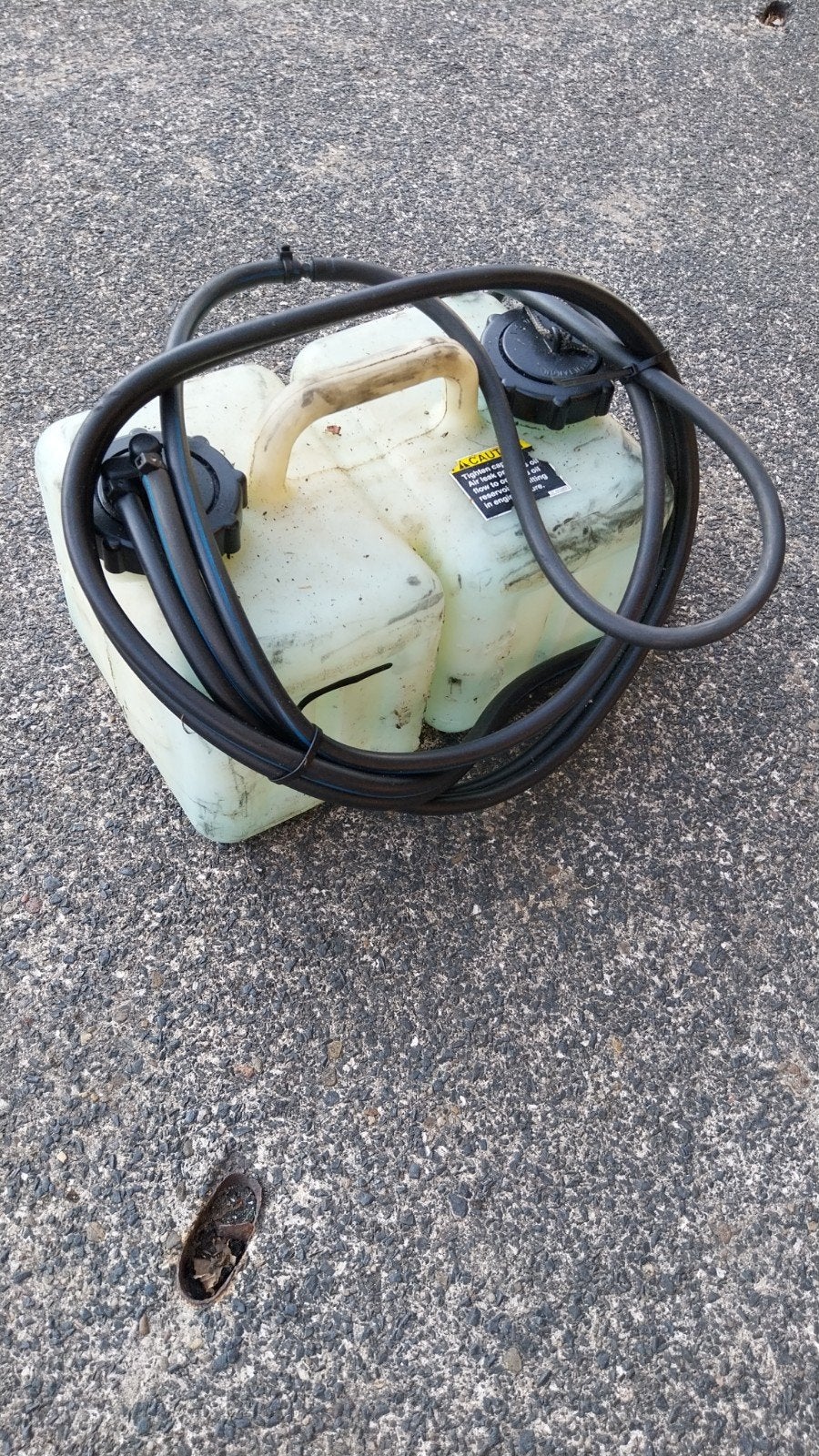 Autolube tank met slangen, Ophalen of Verzenden