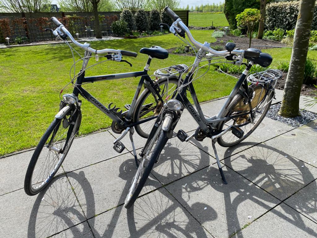 Gazelle Alu Lite Medeo Dames- en Herenfiets Set (24 versn.), Ophalen, Gebruikt, Gazelle, Versnellingen