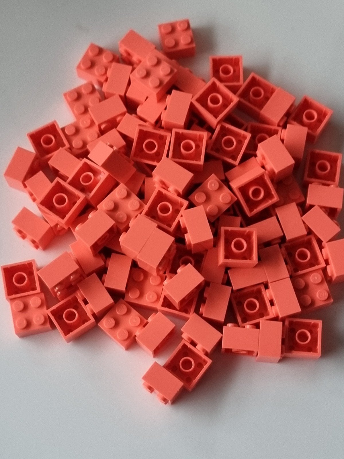 100 nieuwe lego stenen 2x2 Vibrant Coral, Ophalen, Overige thema's, Lego, Nieuw