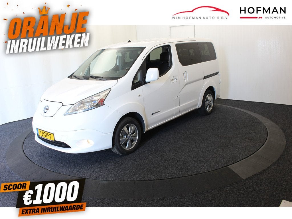 Nissan e-NV200 Evalia 40 kWh 2.Zero Edition 7p Camera Navi, Auto's, Nissan, Gebruikt, 7 stoelen, Wit, Origineel Nederlands