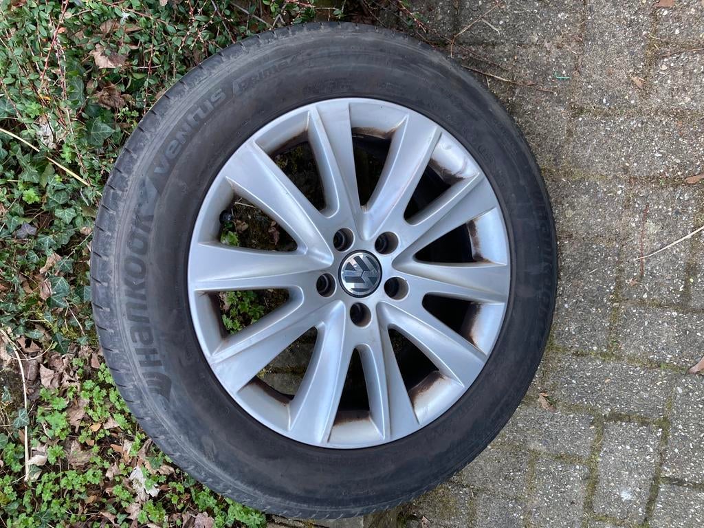 Wielen VW Tiguan, Auto-onderdelen, Banden en Velgen, Ophalen, Gebruikt, Banden en Velgen, 17 inch