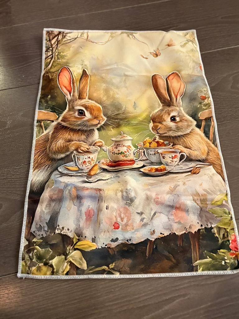 Beatrix Potter's Konijntjes Thee-Feest met lekkers, Verzenden, Nieuw, Overige kleuren, Theedoek of Handdoek