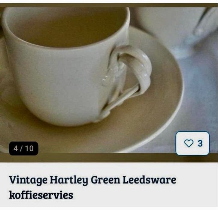 Vintage Hartley Green Leedsware Royal Creamware Schotel, Ophalen of Verzenden