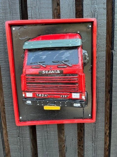 truck aan de wand, interesse peiling., Ophalen of Verzenden, Nieuw, 1:9 t/m 1:12, Bus of Vrachtwagen