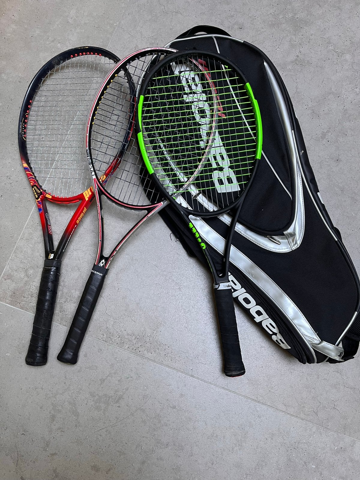 3 Tennisrackets inclusief Babolat Tennistas, Ophalen, Gebruikt, Racket, Babolat