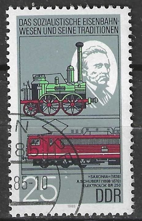 Duitsland DDR 1985 - Yvert 2592 - 150 Jaar Bundesbahn (ST), Verzenden, DDR, Gestempeld