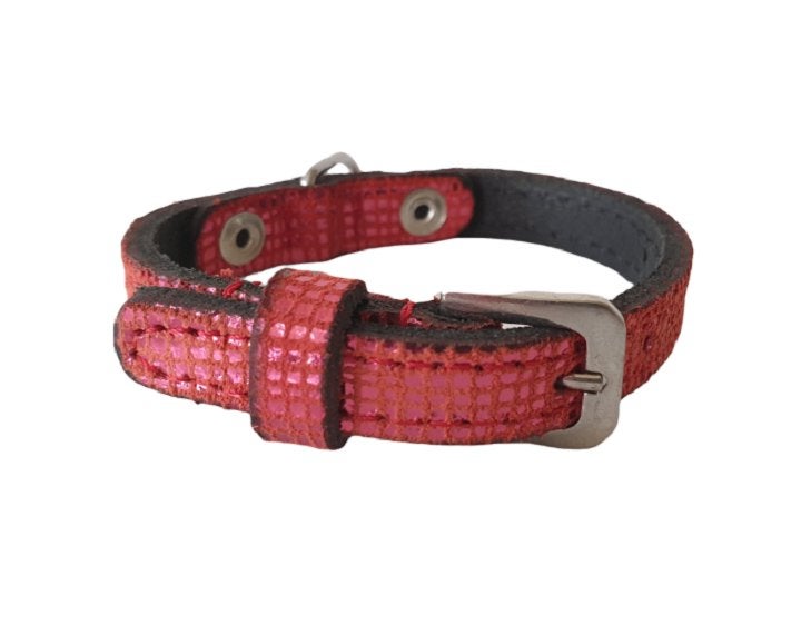 ALOKÉ Halsband Shiny Red XXS Nekomtrek 13,5-17,5 cm KOOPJE!, Ophalen of Verzenden, Handgemaakt, Nieuw