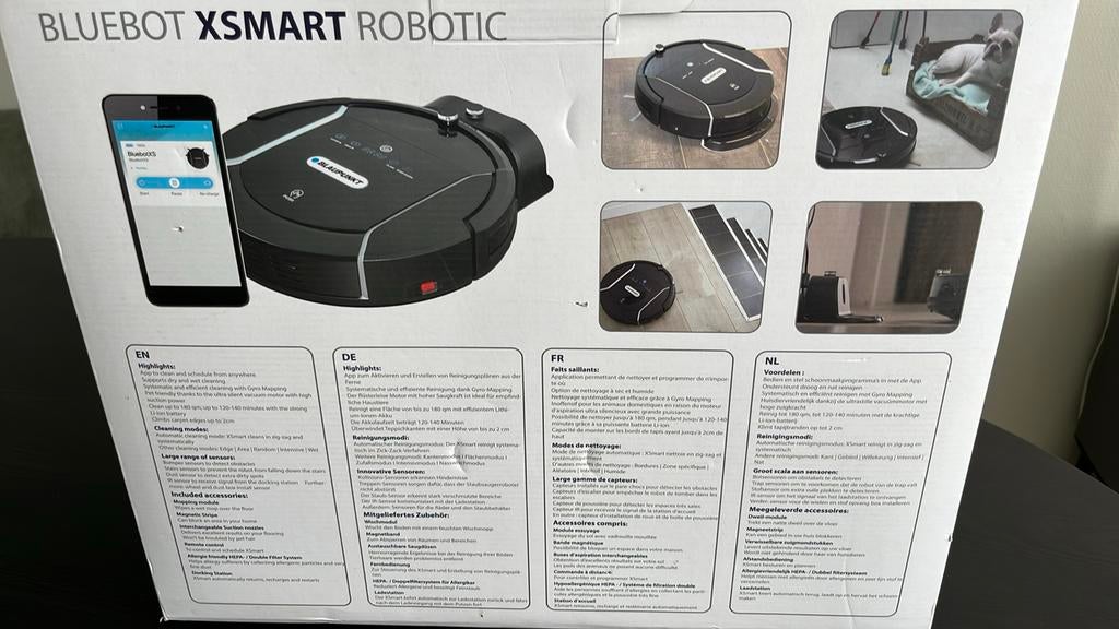 Blaupunkt Bluebot XSmart Robotstofzuiger, Witgoed en Apparatuur, Stofzuigers, Nieuw, Robotstofzuiger, Minder dan 1200 watt, Reservoir