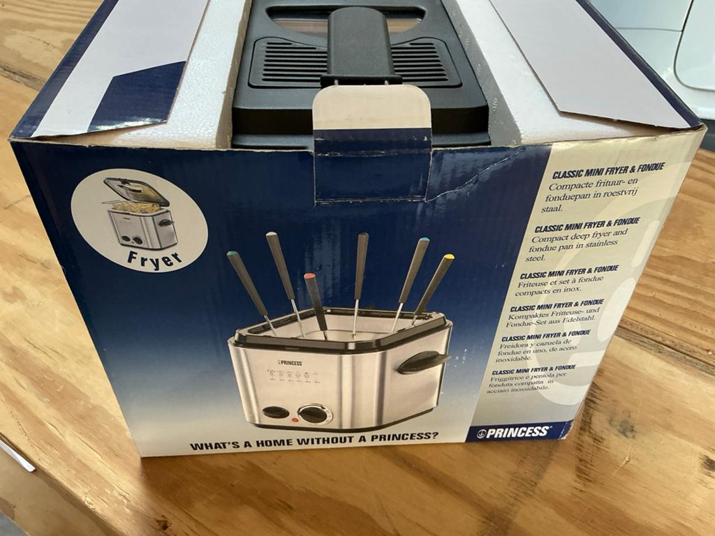 Princess Classic Mini Friteuse & Fondue - Nieuw in doos, 1 tot 2 liter, Ophalen of Verzenden, Nieuw