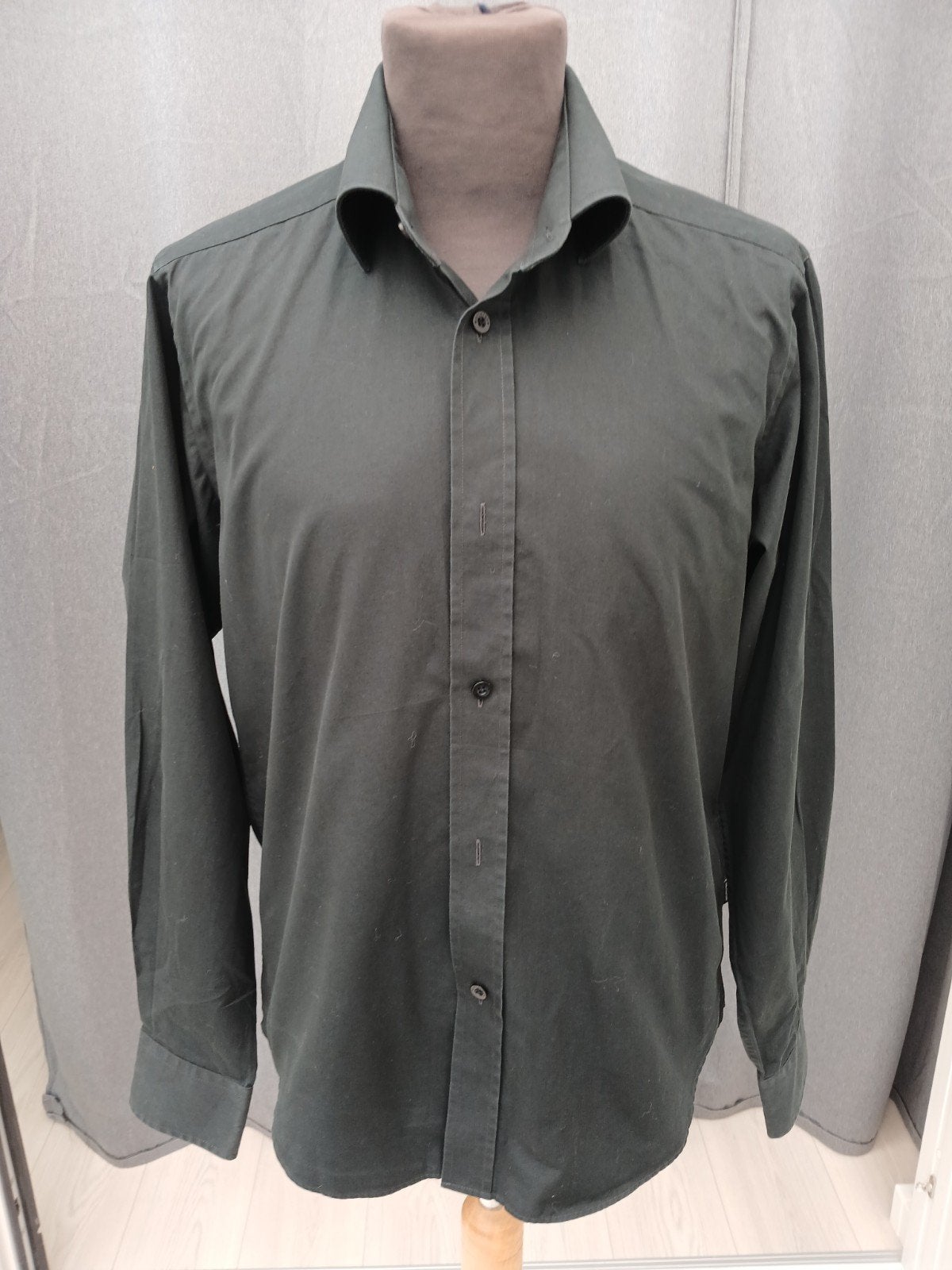 Martinique Zwart Overhemd Maat M, Kleding | Heren, Zwart, Gedragen, Halswijdte 39/40 (M), Manqufic