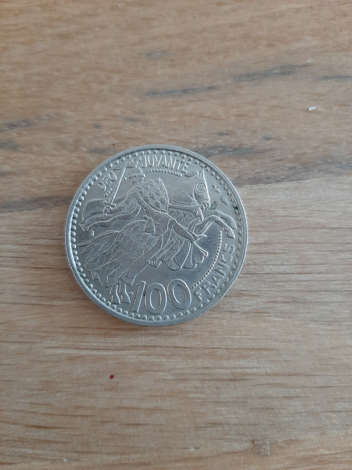 Monaco 100 Francs Rainier III munt 1950, Postzegels en Munten, Ophalen of Verzenden