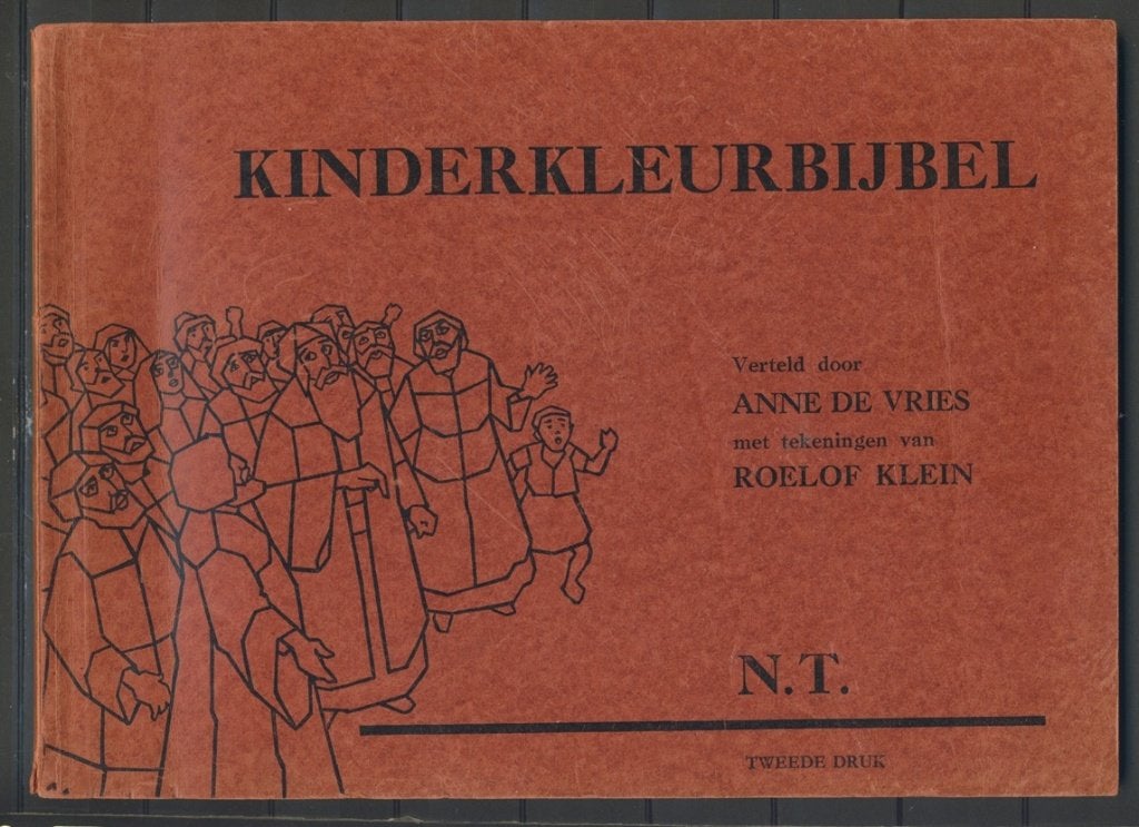 Kinderkleurbijbel 1960 Anne de Vries Roelof Klein  22 jdu, Verzamelen, Religie, Ophalen of Verzenden, Zo goed als nieuw, Overige typen