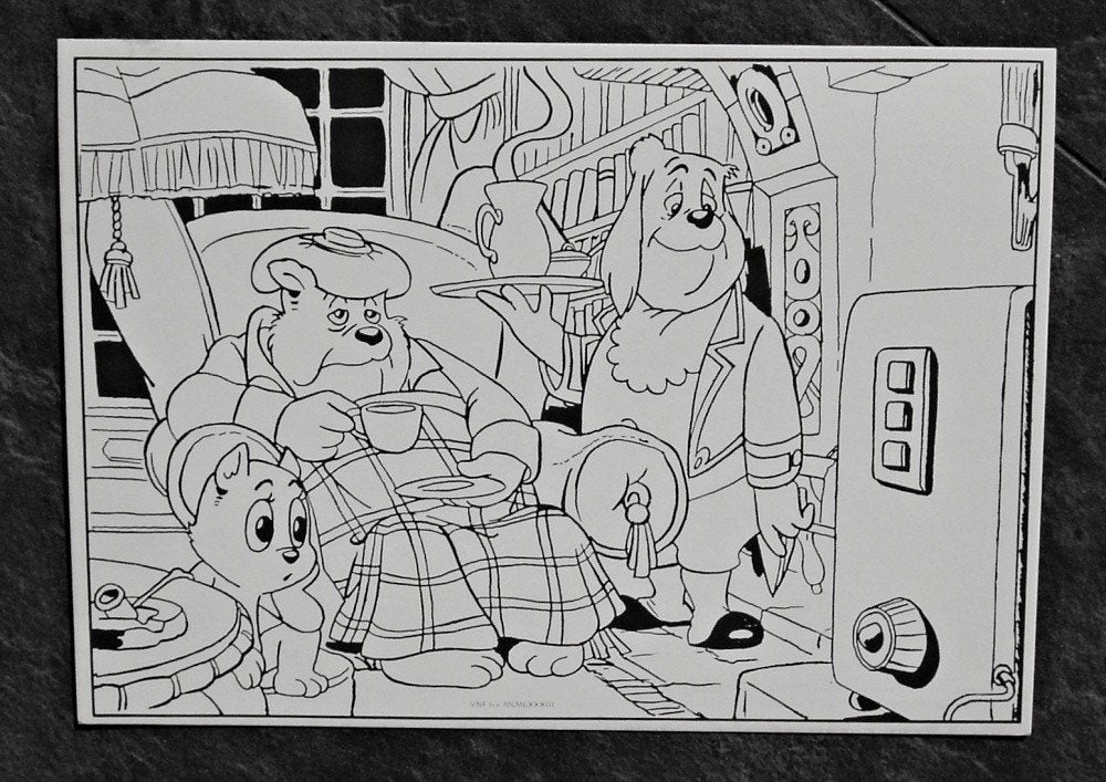 Ansichtkaart - Kleurplaat - Filmnet - 1984 - Bommel Tom poes, Verzamelen, Verzenden, Olivier B, Bommel en Tom Poes, Zo goed als nieuw