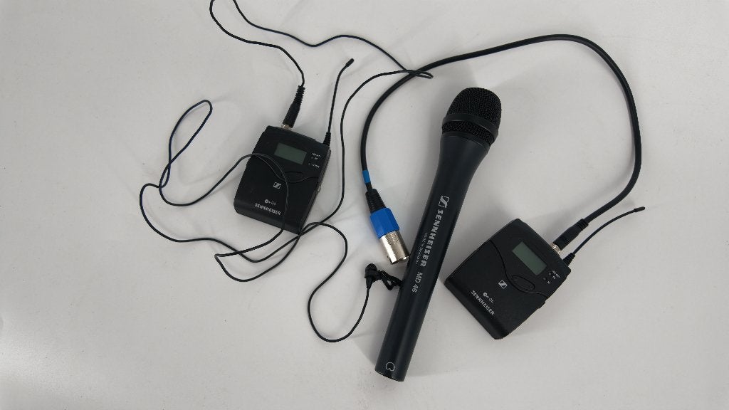 Sennheiser EW G4 draadloze microfoonset + MD 46 reporter mic, Muziek en Instrumenten, Gebruikt, Ophalen of Verzenden, Sennheiser