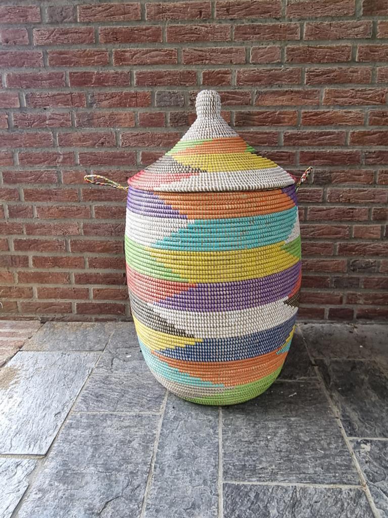 Afrikaanse wasmand opbergmand zeegras handgemaakt fairtrade, Huis en Inrichting, Woonaccessoires | Schalen en Manden, Ophalen of Verzenden