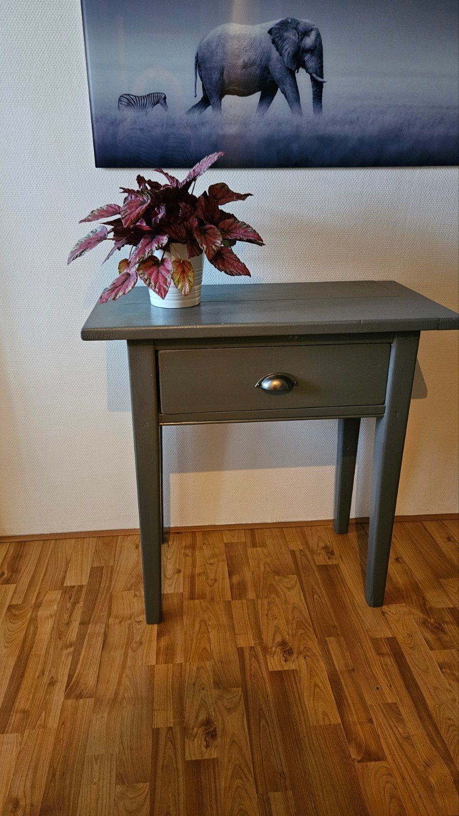 Sidetable / bijzettafel/gangtafel met lade - Grijs, Ophalen, Gebruikt, 50 tot 100 cm, Modern