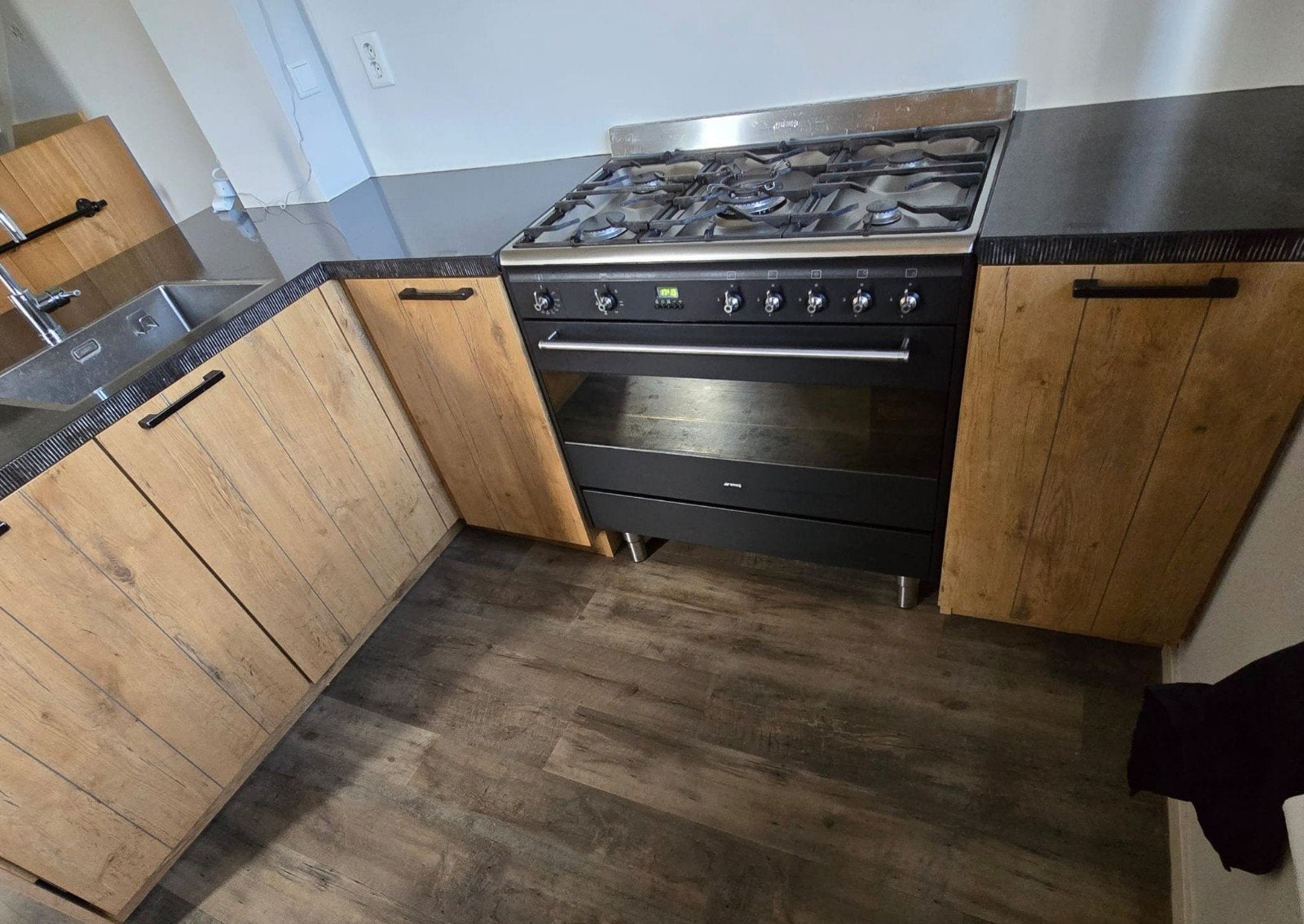 Complete gebruikte keuken, Huis en Inrichting, Keuken | Complete keukens, Ophalen, Graniet of Steen, Met kookeiland